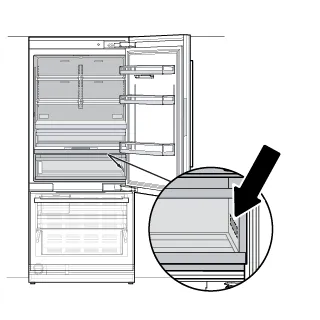 rating plate 30 in bottom freezer