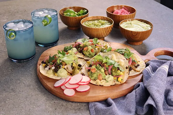 Hatch Green Chile, Corn, and Black Bean Tacos