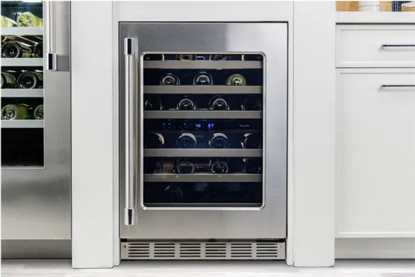 Thermador glass door wine refrigerators under counter uv resistant glass