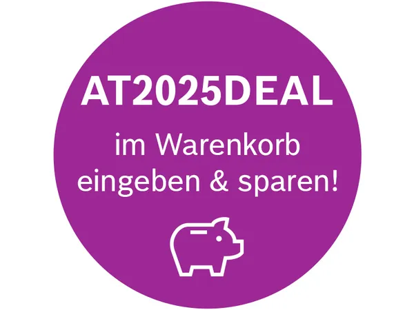 Gutscheincode AT2025DEAL eingeben und sparen