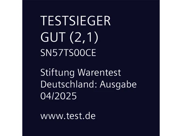 Testsieger mit GUT 2,1 Stiftung Warentest Deutschland April 2025