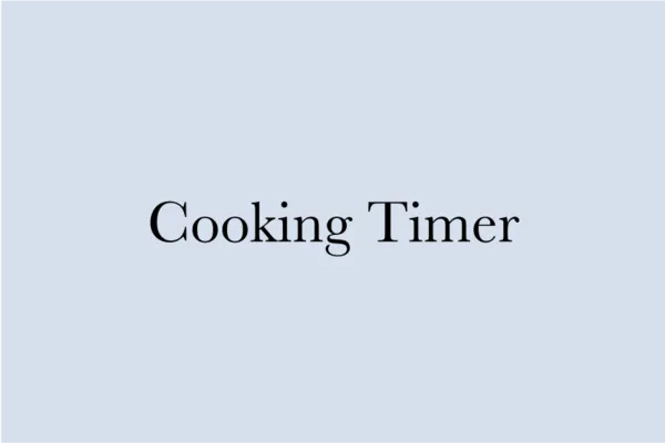 Cooking timer