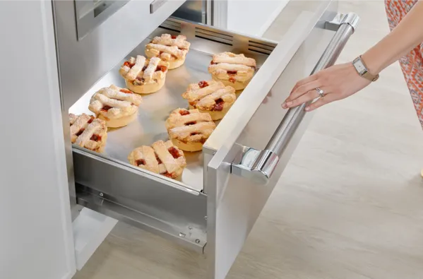 thermador entertaining inspiration warming drawer pastries
