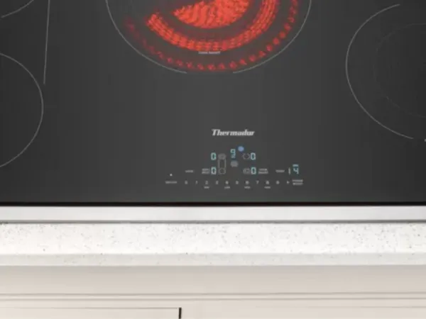 Thermador electric cooktop comparison between touch and knob controls