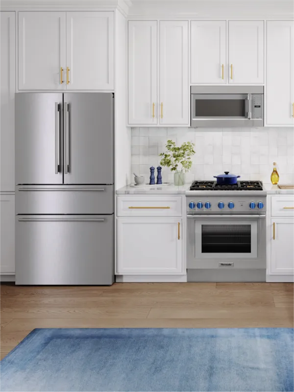 Thermador high end freestanding refrigerator stainless steel appliances