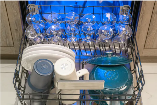 thermador luxury custom panel dishwashers folding glass care rack
