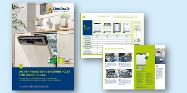 Katalog für die sparsamsten Gesschirrspüler von Constructa.