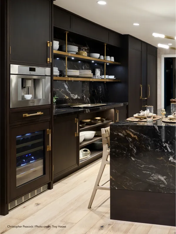 Thermador decorator show house cofffee under counter wine induction range