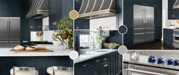 blue gold kitchen moodboard kitchen