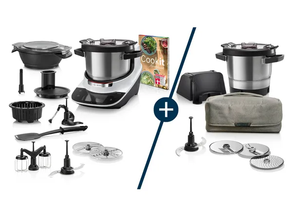 Der Cookit mit allem mitgegebenen Zubehör ist abgebildet