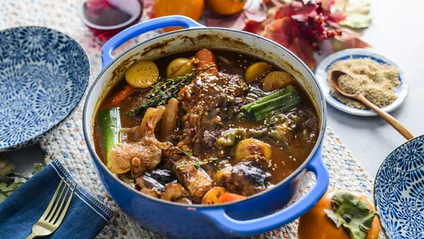 Miso Glazed Pot Roast with White Wine