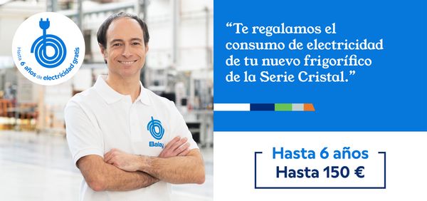 te regalamos el consumo de tu nuevo frigor&iacute;fico Serie Cristal, hasta 6 a&ntilde;os, hasta 150&euro;