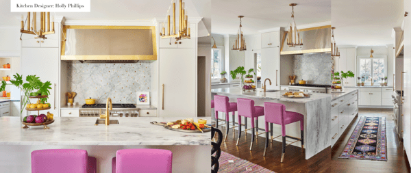 thermador kitchen remodel holly phillips pink gold professional kitchen