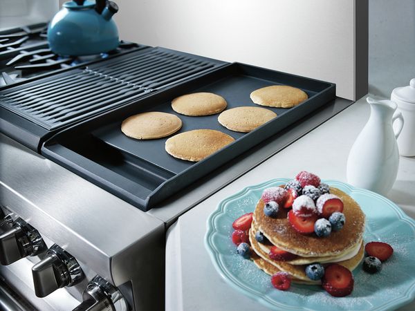 thermador ranges with grill griddle pancakes on griddle 