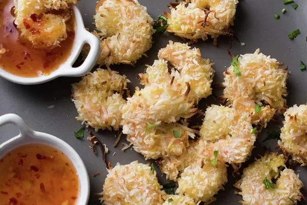 Crevettes à la noix de coco cuites au four