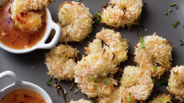 Baked Coconut Shrimp with Orange Chili Dipping Sauce 