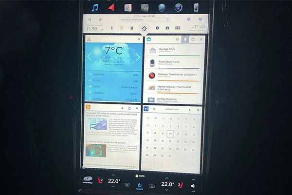 Bild på EVE Connects skärm med appar
