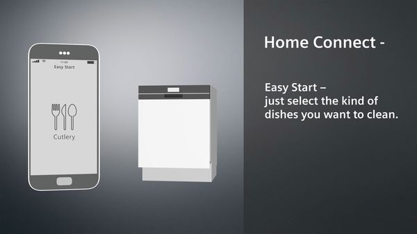 Siemens Home Connect easystart - wybierz rodzaj naczyń do umycia