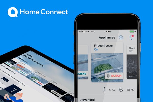 Smartphone and tablet with Home Connect app