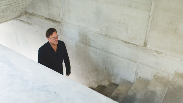 Arno Brandlhuber assending concrete stairs
