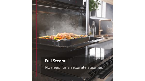 N 90 Built-in oven with steam function 60 x 60 cm Stainless steel B47FS36N0B B47FS36N0B-10