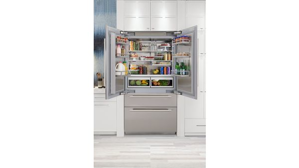 Freedom® Réfrigérateur combiné intégrable à portes françaises avec congélateur en bas  Masterpiece® Inox T42BT110NS T42BT110NS-16