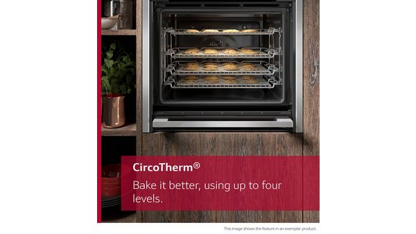 N 90 Built-in oven with added steam function 60 x 60 cm Stainless steel B48VT38N0B B48VT38N0B-12