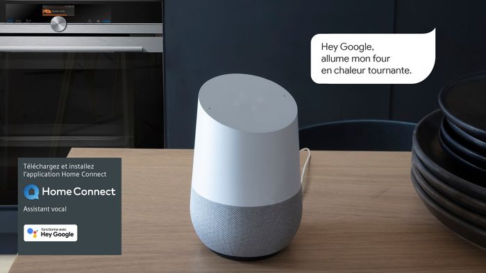 Pilotez votre four connecté grâce à votre voix avec l'Assistant Google.