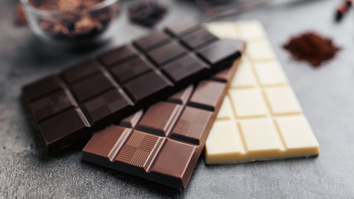 Cubed chocolate bars 