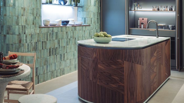 Detalle de la vinoteca Siemens en el Espacio Grupo Coeco &ndash; Cocina &laquo;This is not a Kitchen &raquo;, dise&ntilde;ado por L&oacute;pez y Tena Arquitectos 