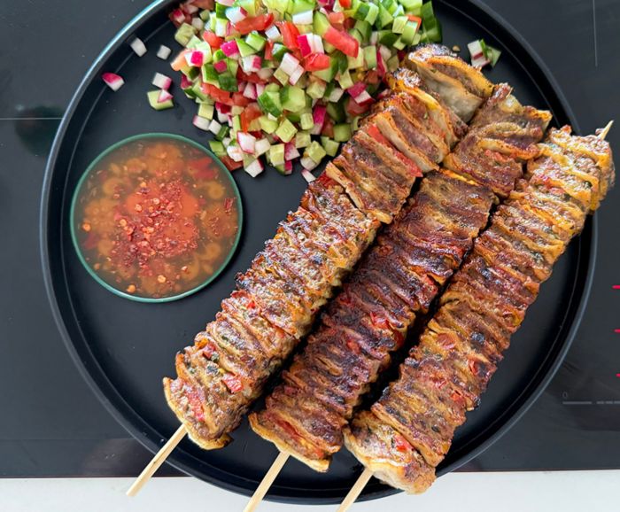 שיפודי טורטיה עם בשר 