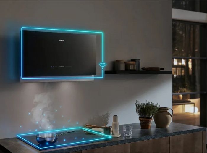 Intelligent hob and hood in kitchen design
