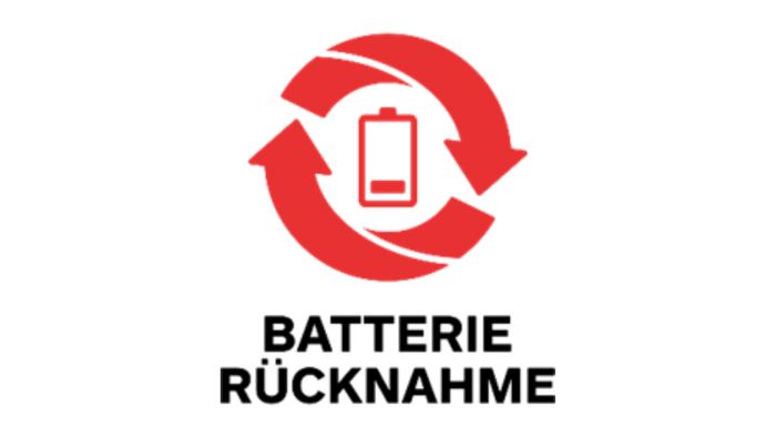 Symbol Batterie-Entsorgung