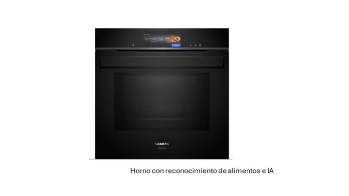Horno con reconocimiento de alimentos e IA de Siemens 