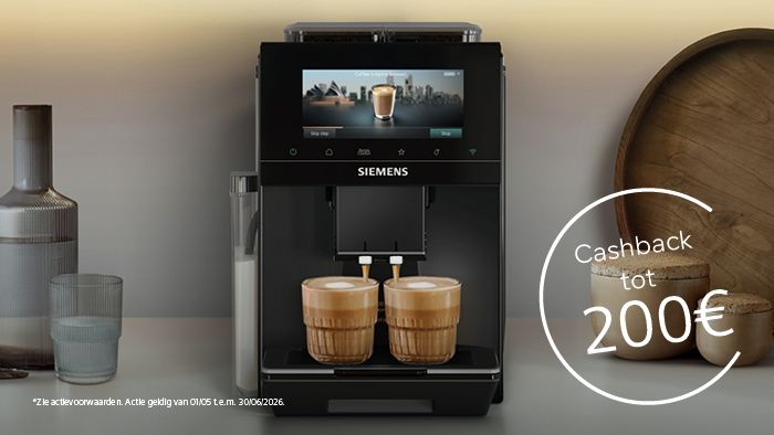 Cashback actie Siemens Espresso extraKlasse vrijstaand