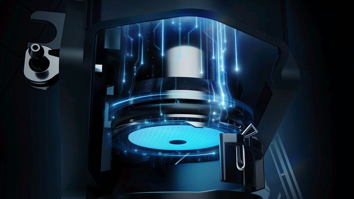 Druckvorgang einer Siemens Espressomaschine im Detail.