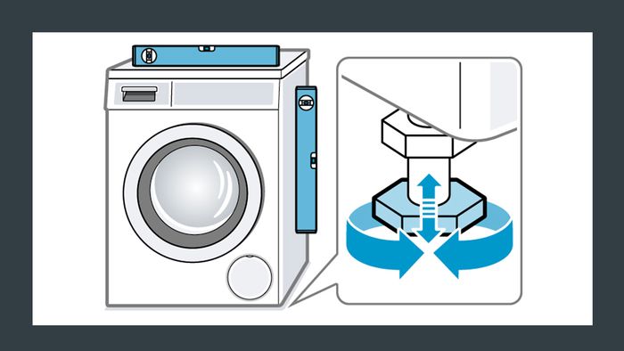 Siemens Hausgeräte zeigt, wie Sie Ihre Waschmaschine waagrecht ausrichten