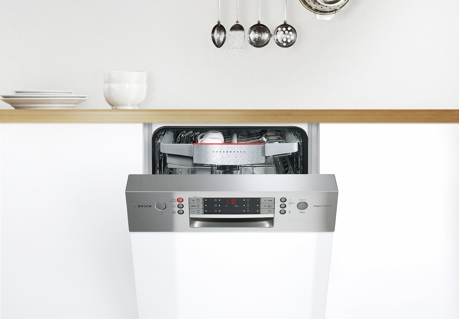 Semi-integrated dishwasher 45 cm