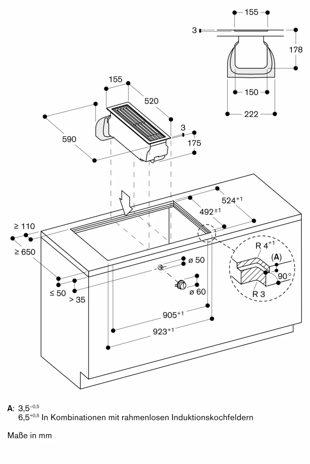 Serie 400 Vario Muldenlüftung 15 cm Edelstahl - Thumbnail 24