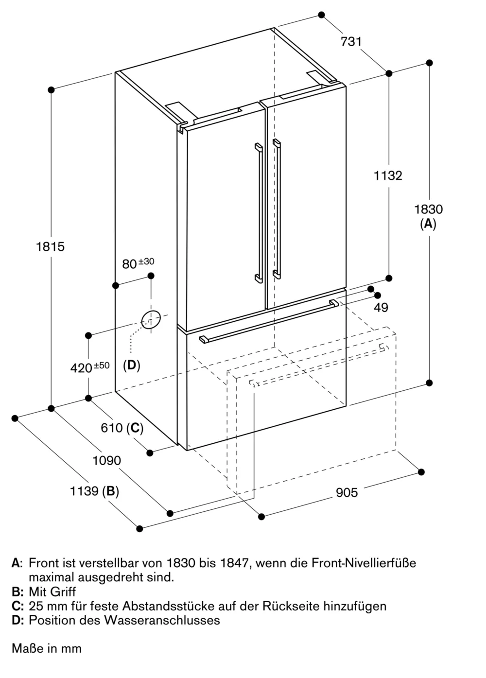 Serie 200 Kühl-Gefrier-Kombination, mehrtürig 183 x 90.5 cm - Thumbnail 17