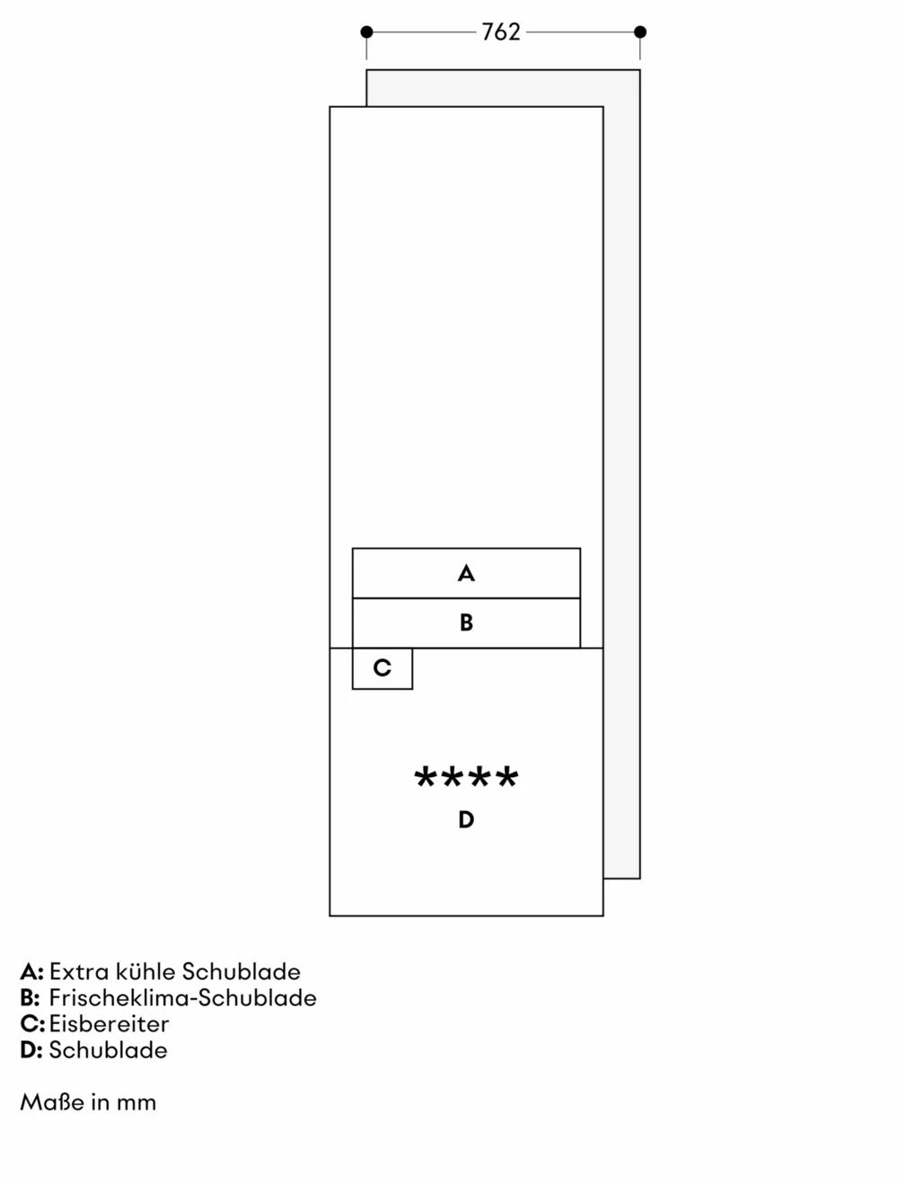 Vario Kältegeräte Serie Expressive Kühl- und Gefrierkombination 213.4 x 76.2 cm - Thumbnail 15