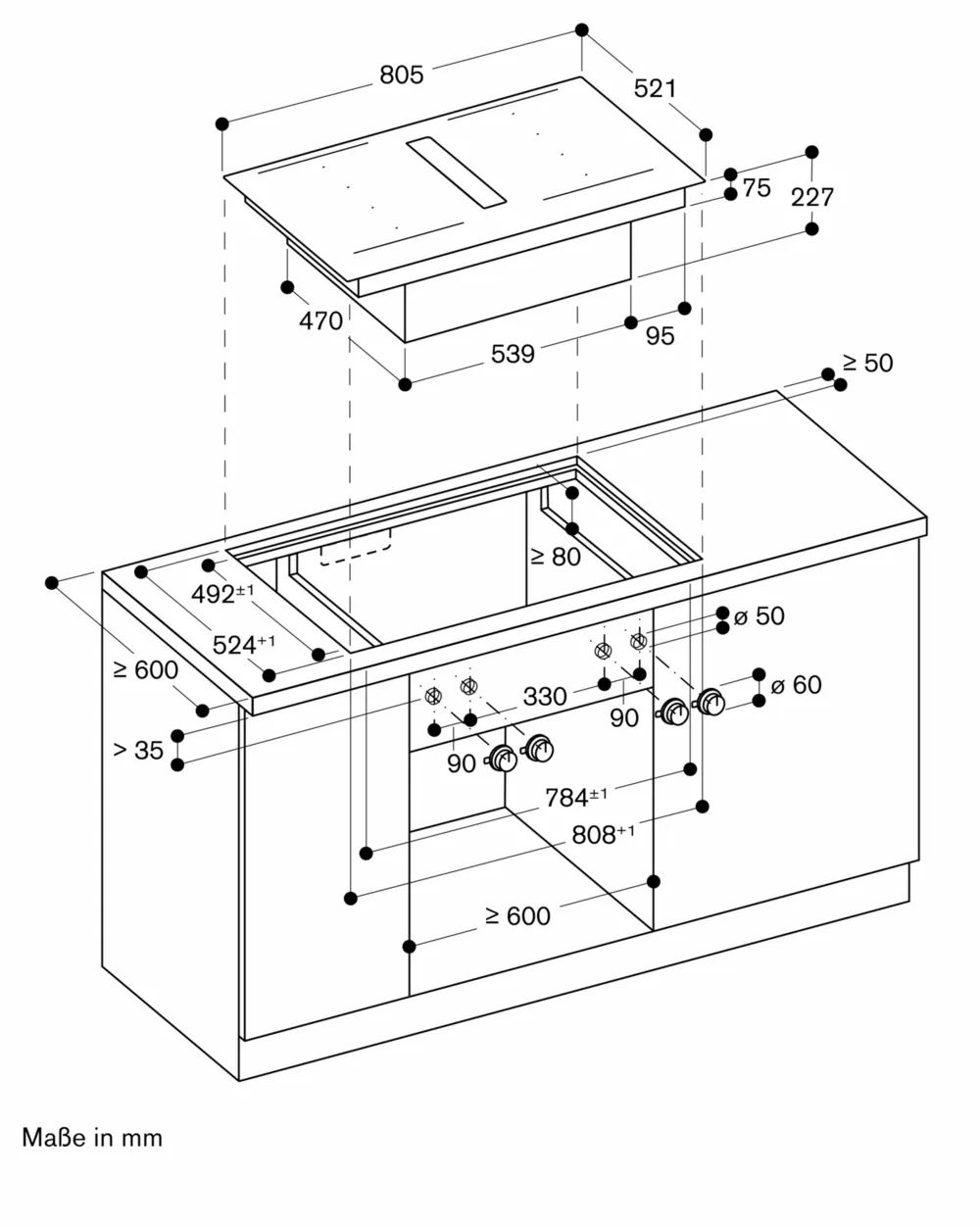 Serie 400 Flex-Induktionskochfeld mit integriertem Lüftungssystem 80 cm - Thumbnail 18