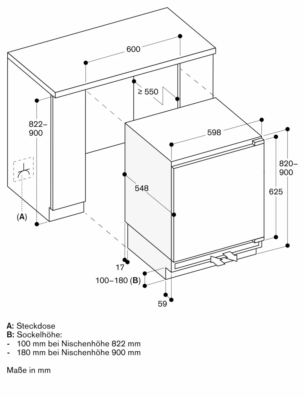 Serie 200 Unterbau-Gefrierschrank 82 x 60 cm - Thumbnail 5