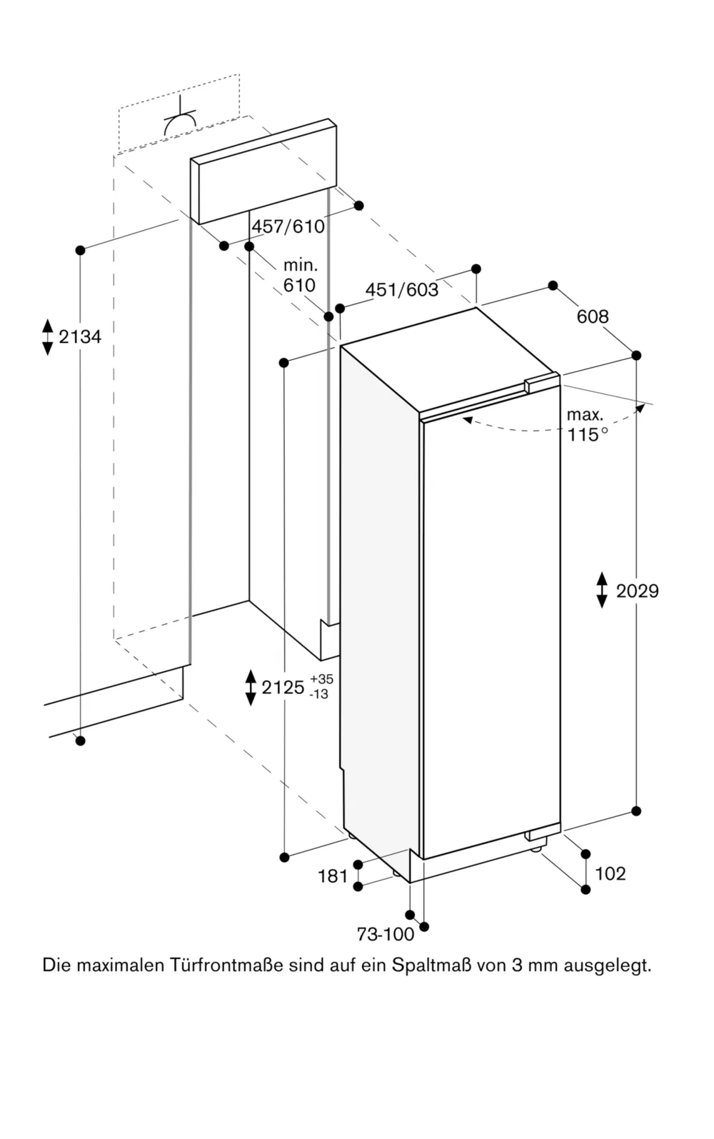 Serie 400 Vario Weinklimaschrank 213.4 x 45.7 cm - Thumbnail 10