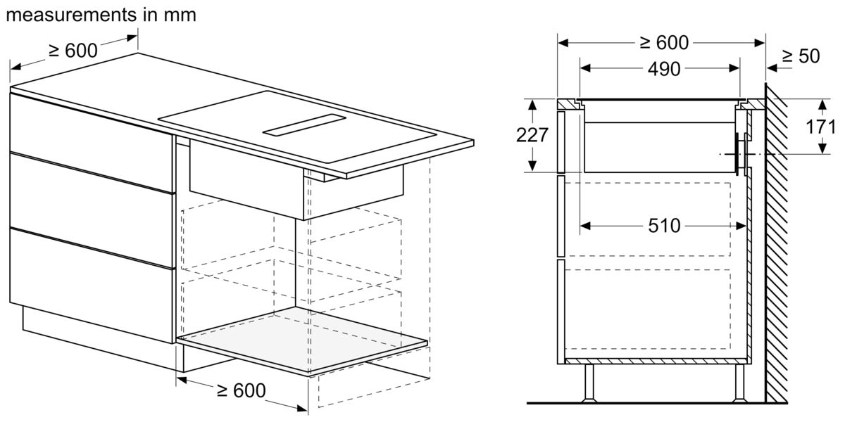 N 90 Induction hob with integrated ventilation system 80 cm flush mount T58PL6EX2 T58PL6EX2-17