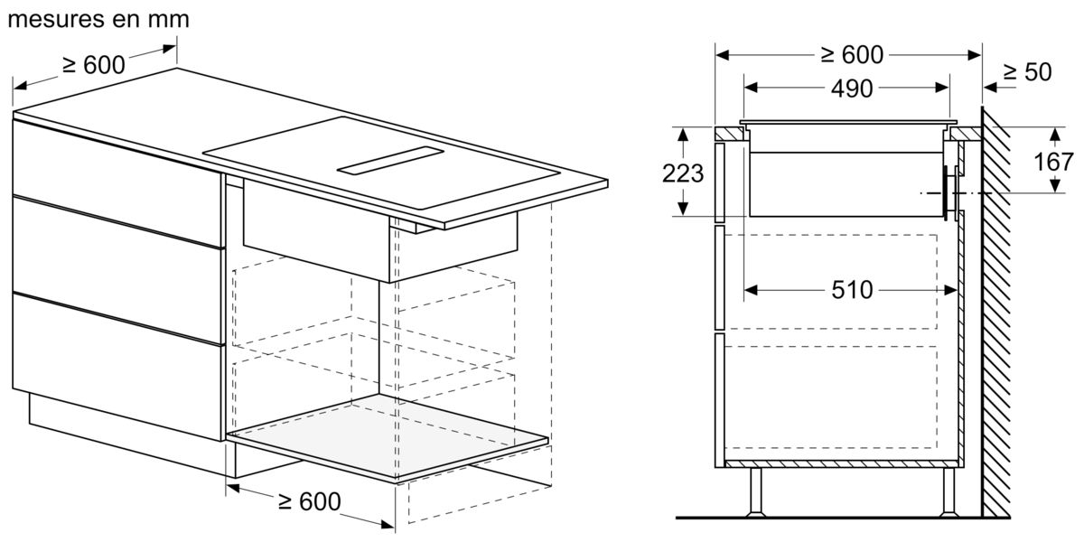 iQ500 Table induction aspirante 70 cm sans cadre ED711FQ15E ED711FQ15E-20
