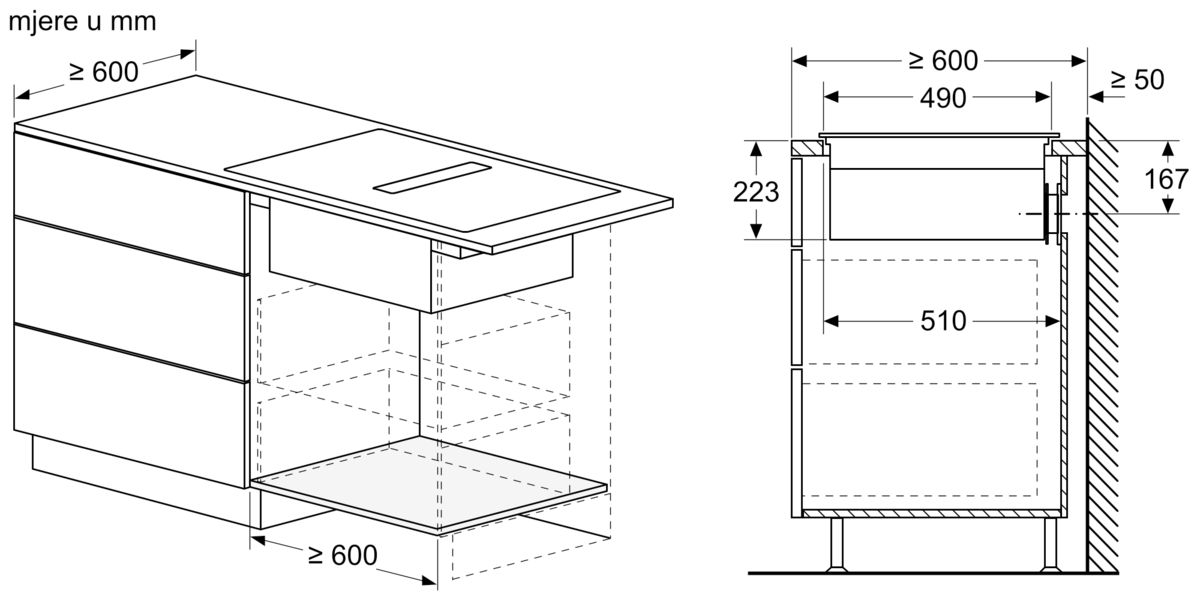 N 70 Induction hob with integrated ventilation system 70 cm surface mount with frame T47TD7BN2 T47TD7BN2-18
