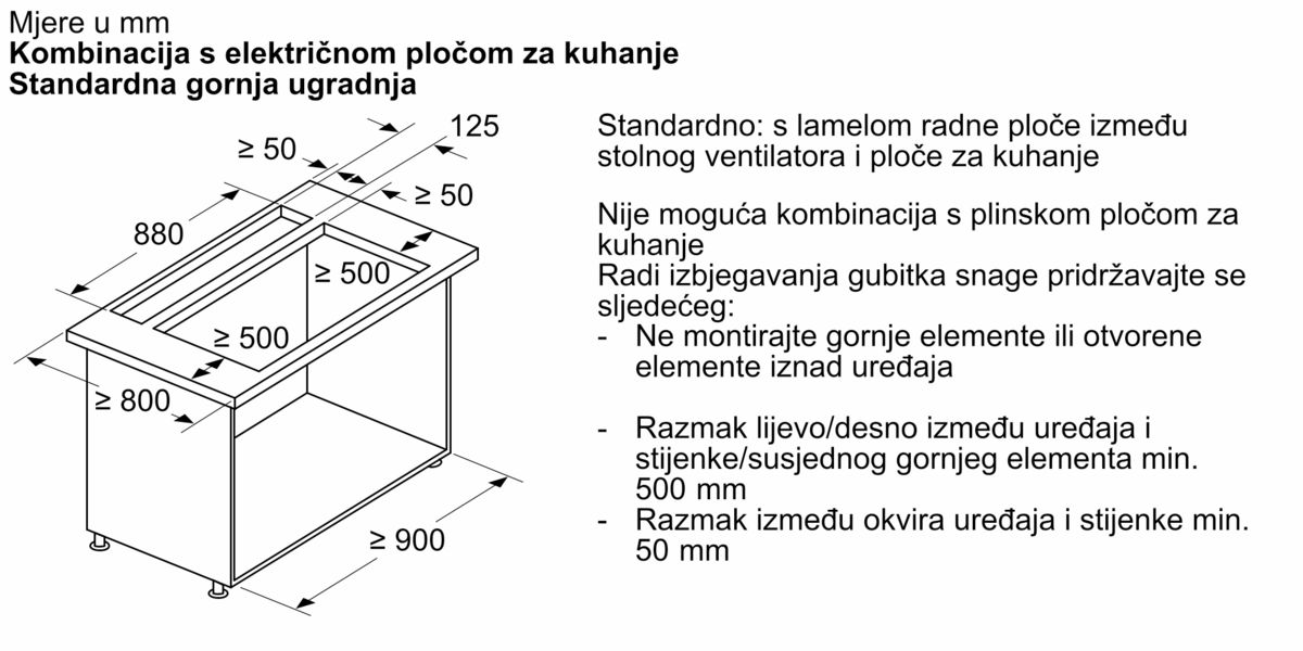 N 90 Podizna napa 90 cm ugradnja u ravnini radne plohe I98WMM1S5 I98WMM1S5-8