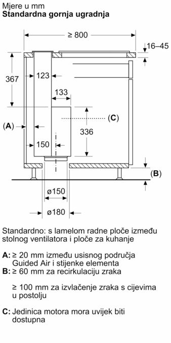 N 90 Podizna napa 90 cm ugradnja u ravnini radne plohe I98WMM1S5 I98WMM1S5-15