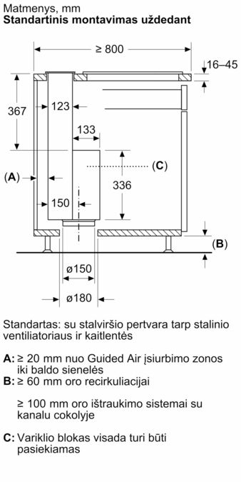 N 90 Į stalviršį įleidžiamas gartraukis 80 cm Flex Design I88WMM1Y7 I88WMM1Y7-5